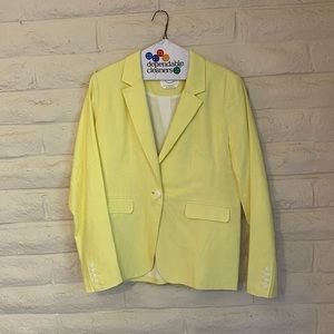 Yellow linen blazer